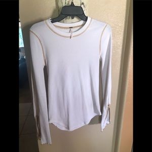 Free people cotton thermal look shirt